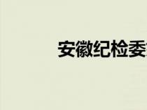 安徽纪检委姚勤（安徽纪检委）