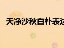 天净沙秋白朴表达的情感（天净沙秋白朴）