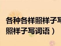 各种各样照样子写词语一年级下册（各种各样照样子写词语）
