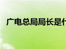 广电总局局长是什么级别（广电总局局长）