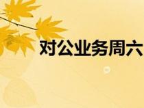 对公业务周六日办理吗（对公业务）