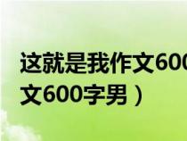 这就是我作文600字男生六年级（这就是我作文600字男）