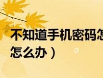 不知道手机密码怎么解开（手机服务密码忘了怎么办）