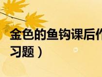 金色的鱼钩课后作业答案（金色的鱼钩课后练习题）