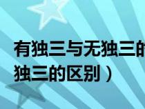 有独三与无独三的区别举例说明（有独三和无独三的区别）