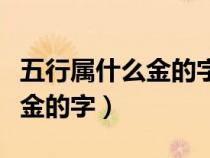 五行属什么金的字有哪些女孩用（五行属什么金的字）