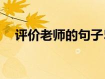 评价老师的句子50字（评价老师的句子）