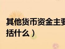 其他货币资金主要包括什么（其他货币资金包括什么）