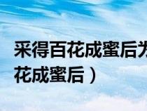 采得百花成蜜后为谁辛苦为谁甜翻译（采得百花成蜜后）
