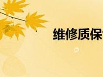 维修质保协议（质保协议）