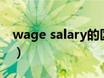 wage salary的区别（salary和wage的区别）
