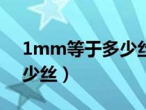 1mm等于多少丝用什么表示（1mm等于多少丝）