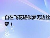 自在飞花轻似梦无边丝雨细如愁表达的情感（自在飞花轻似梦）