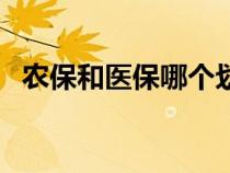 农保和医保哪个划算（农保和医保的区别）