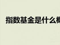 指数基金是什么概念（指数基金是啥意思）
