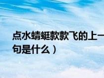 点水蜻蜓款款飞的上一句是什么?（点水蜻蜓款款飞的上一句是什么）