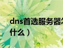 dns首选服务器怎么填（首选DNS服务器填什么）