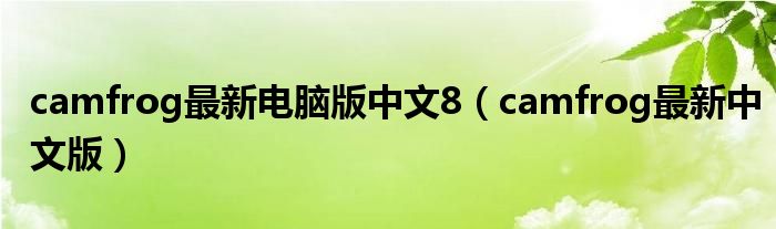 camfrog最新电脑版中文8（camfrog最新中文版）
