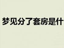 梦见分了套房是什么意思（套房是什么意思）