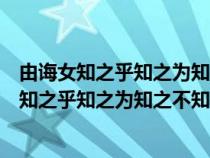 由诲女知之乎知之为知之不知为不知是知也的意思（由诲女知之乎知之为知之不知为不知是知）