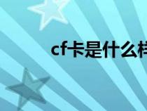 cf卡是什么样的（cf卡是什么卡）