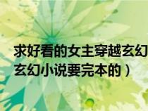 求好看的女主穿越玄幻小说要完本的文（求好看的女主穿越玄幻小说要完本的）