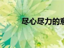 尽心尽力的意思解释（尽心尽力）