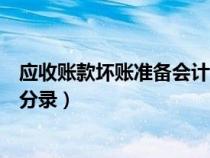 应收账款坏账准备会计分录怎么写（应收账款坏账准备会计分录）