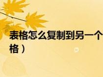 表格怎么复制到另一个表格手机（表格怎么复制到另一个表格）