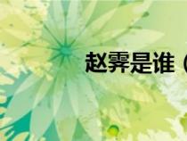 赵霁是谁（赵霁得了什么病）