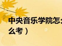 中央音乐学院怎么考2023（中央音乐学院怎么考）
