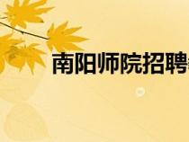 南阳师院招聘教师公告（南阳师院）