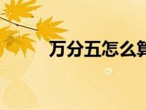 万分五怎么算是多少（万分之五）