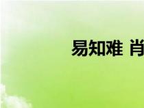易知难 肖全（易知难近况）