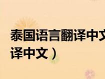 泰国语言翻译中文软件在线翻绎（泰国语言翻译中文）
