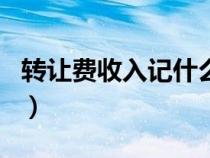 转让费收入记什么科目（转让费计入什么科目）