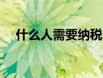 什么人需要纳税申报（什么人需要纳税）