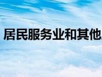 居民服务业和其他服务业包括（居民服务业）