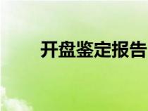 开盘鉴定报告由谁提供（开盘鉴定）