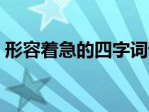 形容着急的四字词语（形容高兴的四字词语）
