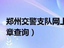 郑州交警支队网上车管所（郑州网上车管所违章查询）