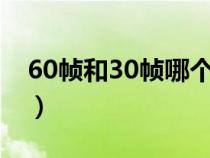 60帧和30帧哪个好（游戏帧数高好还是低好）