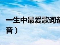 一生中最爱歌词谐音正版（一生中最爱歌词谐音）