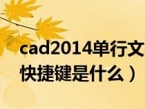 cad2014单行文字命令（CAD的单行文字的快捷键是什么）