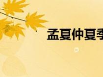 孟夏仲夏季夏的区别（孟夏）