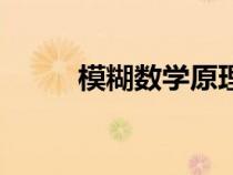 模糊数学原理及应用（模糊数学）