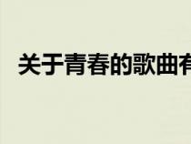 关于青春的歌曲有哪些（关于青春的歌曲）