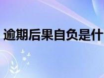逾期后果自负是什么意思（自负是什么意思）
