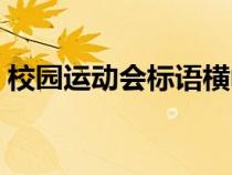 校园运动会标语横幅青春（运动会标语横幅）