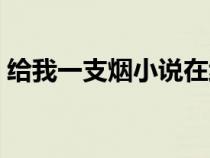 给我一支烟小说在线阅读（给我一支烟小说）